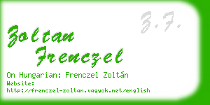 zoltan frenczel business card