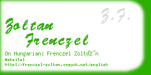 zoltan frenczel business card